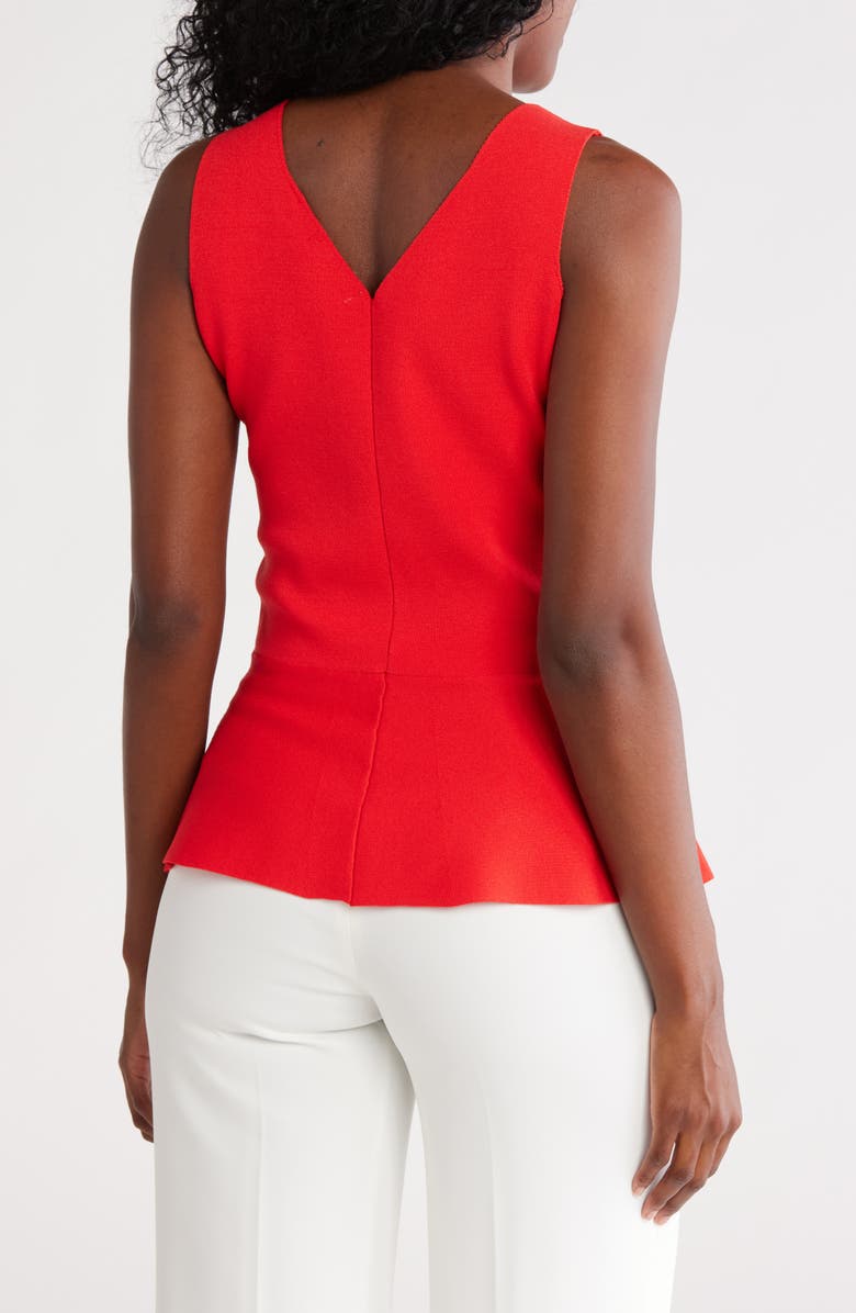 Elie Tahari The Nikki Zip Front Top, Alternate, color, Cayenne