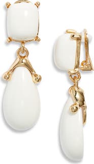 Kenneth Jay Lane Double Drop Clip-On Earrings