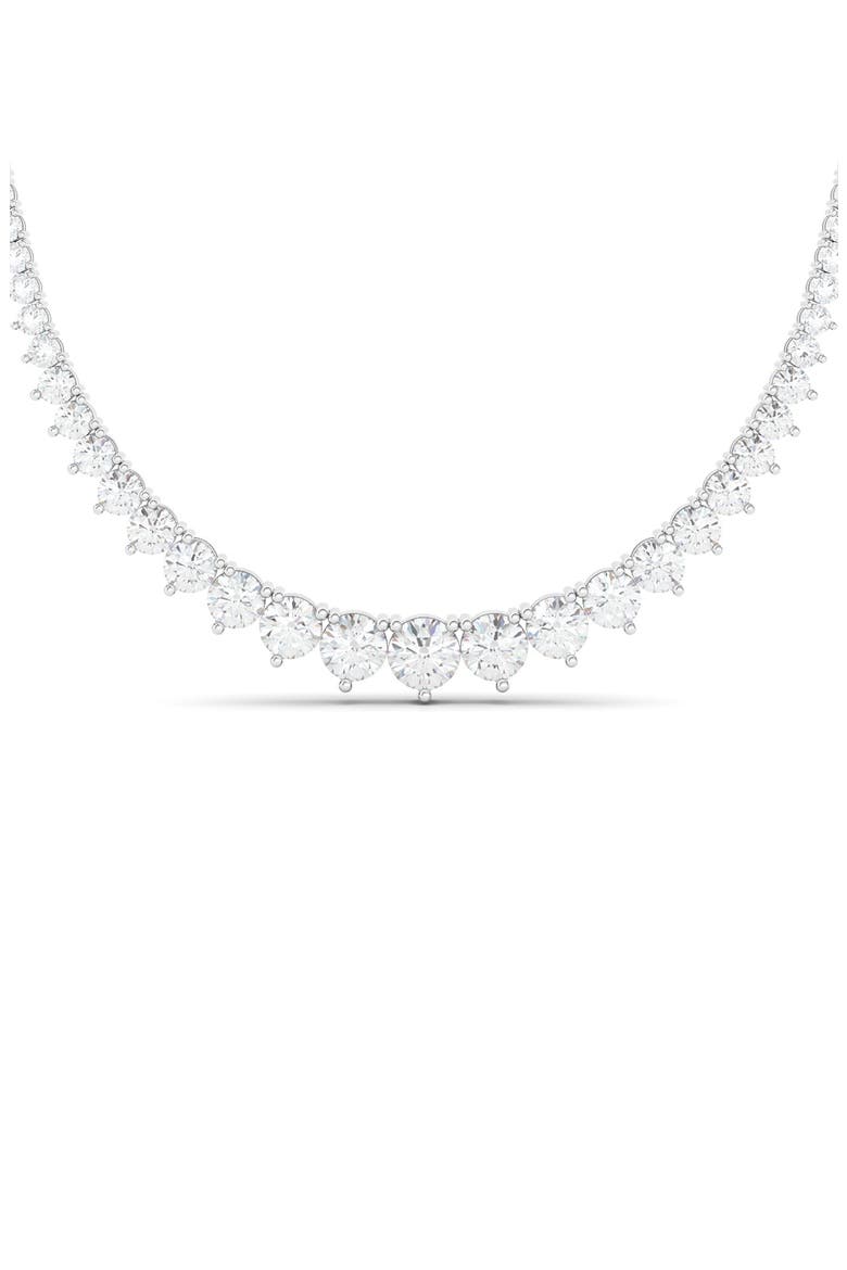 Graduated Lab Grown Diamond Tennis Necklace, Alternate, color, WHITE GOLD/ DIAMOND