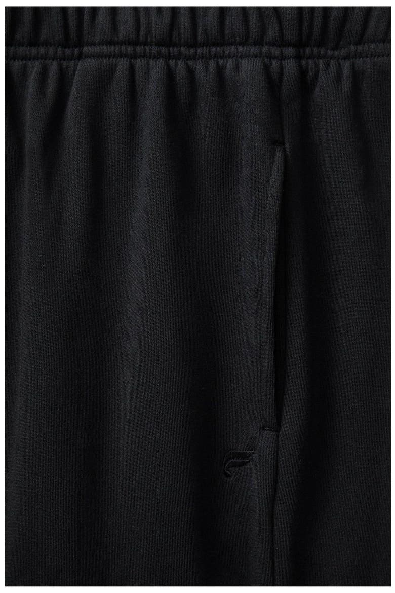 Women's Year Round Terry Wide Leg Sweatpant, Alternate, color, Black