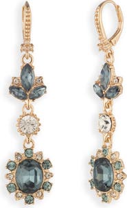 Marchesa Crystal Stone Double Drop Earrings