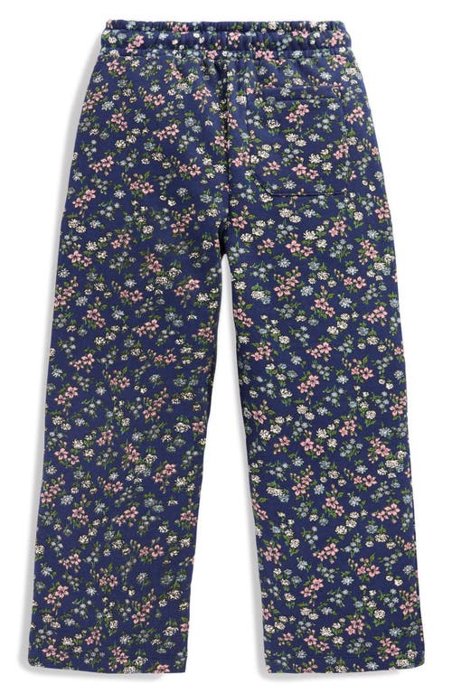 Mini Boden Kids' Patterned Wide Leg Pants In Blue