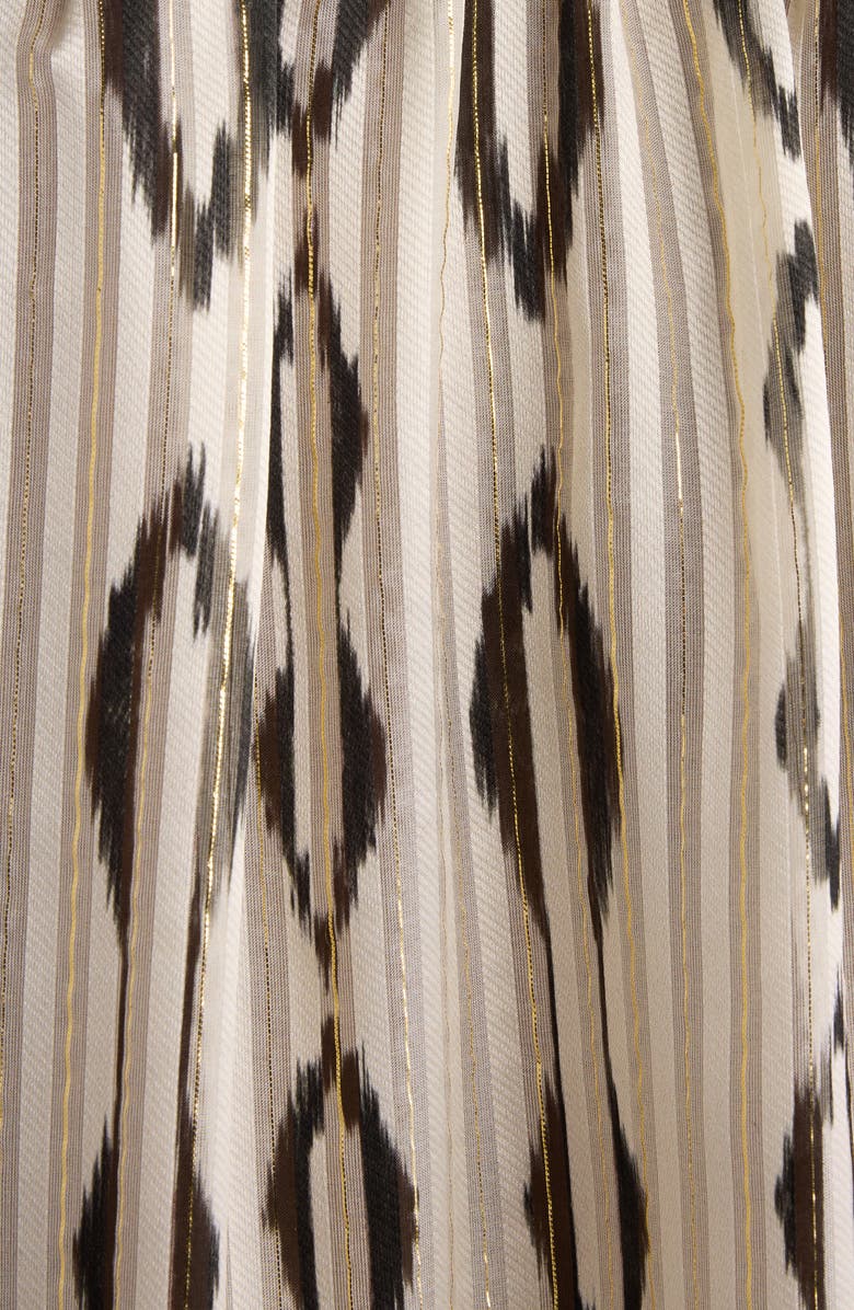 Isabel Marant Syra Ikat Print Peasant Top, Alternate, color, 