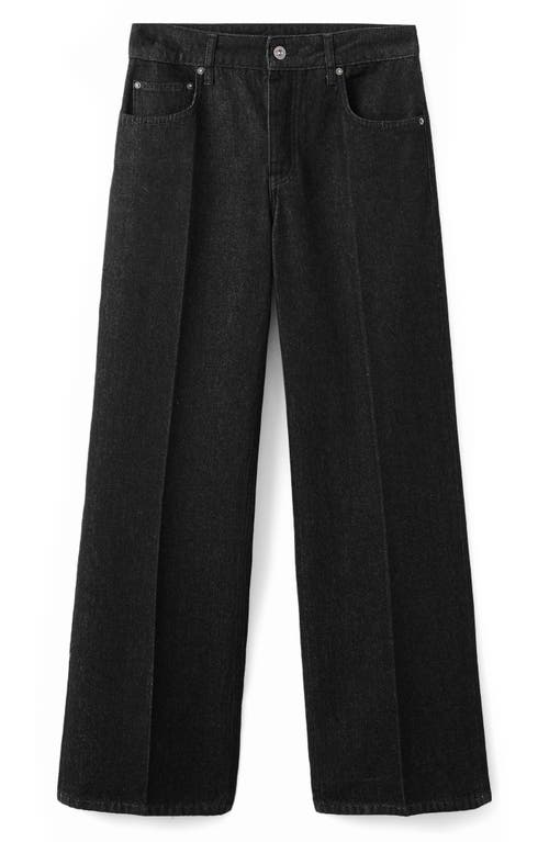 Mango Mid Rise Straight Leg Selection Jeans In Black