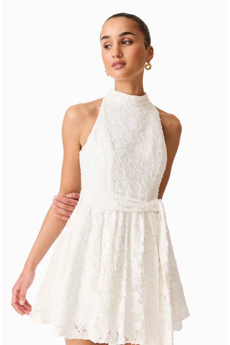Edellie Halter Neck Minidress, Alternate, color, WHITE