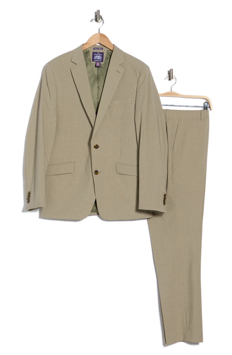 SAVILE ROW CO Micro Check Suit, Alternate, color, Olive