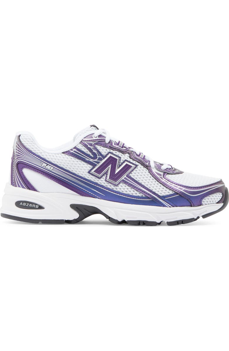 New Balance Gender Inclusive 740 Sneaker, Alternate, color, White/ Concord Grape