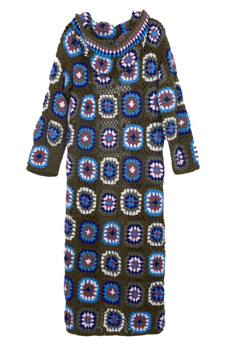 SAACHI Olive Long Sleeve Wool Sweater Dress, Alternate, color, Olive