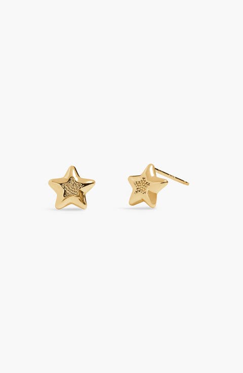 'Happy Holidays' Earring Bauble in Gold-Tone Plating