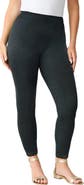 Roaman's Lace Trim Essential Stretch Legging