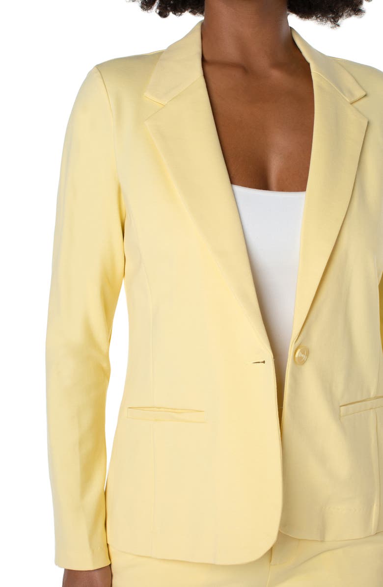 Liverpool Fitted Knit Blazer, Alternate, color, Banana