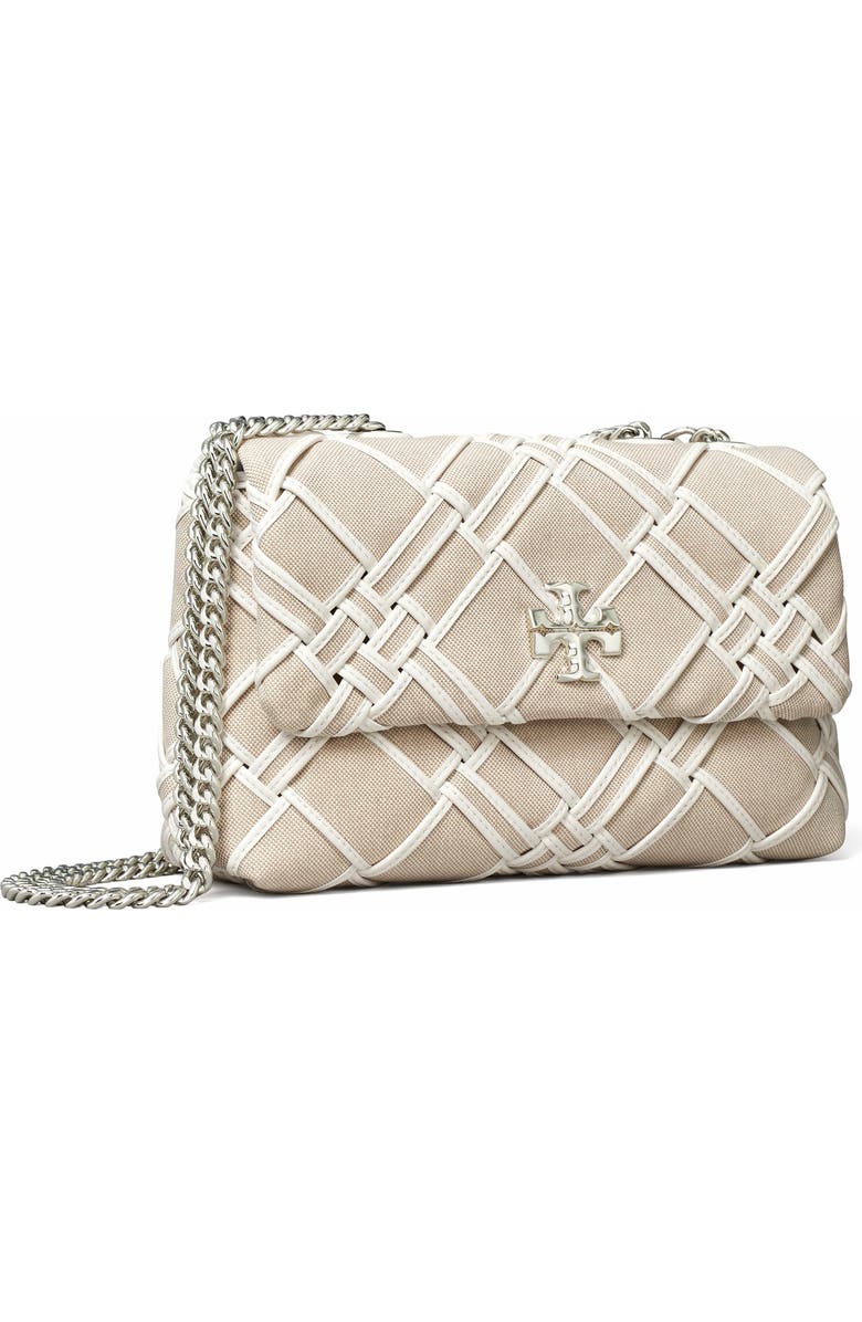 Tory Burch Small Kira Woven Canvas Convertible Shoulder Bag, Alternate, color,