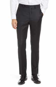 Santorelli Roma Flat Front Loro Piana Wool Serge Dress Pants