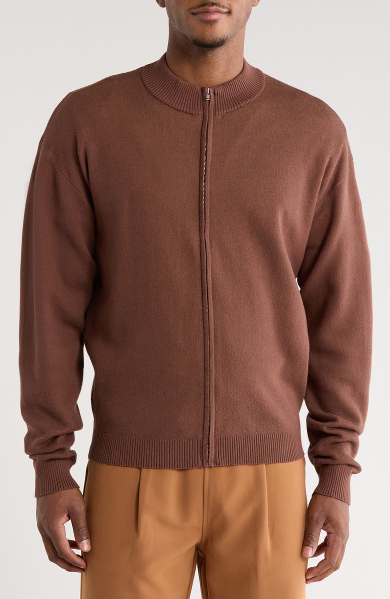 SANTO STUDIO Be Kind Sweater Jacket, Alternate, color, Brown