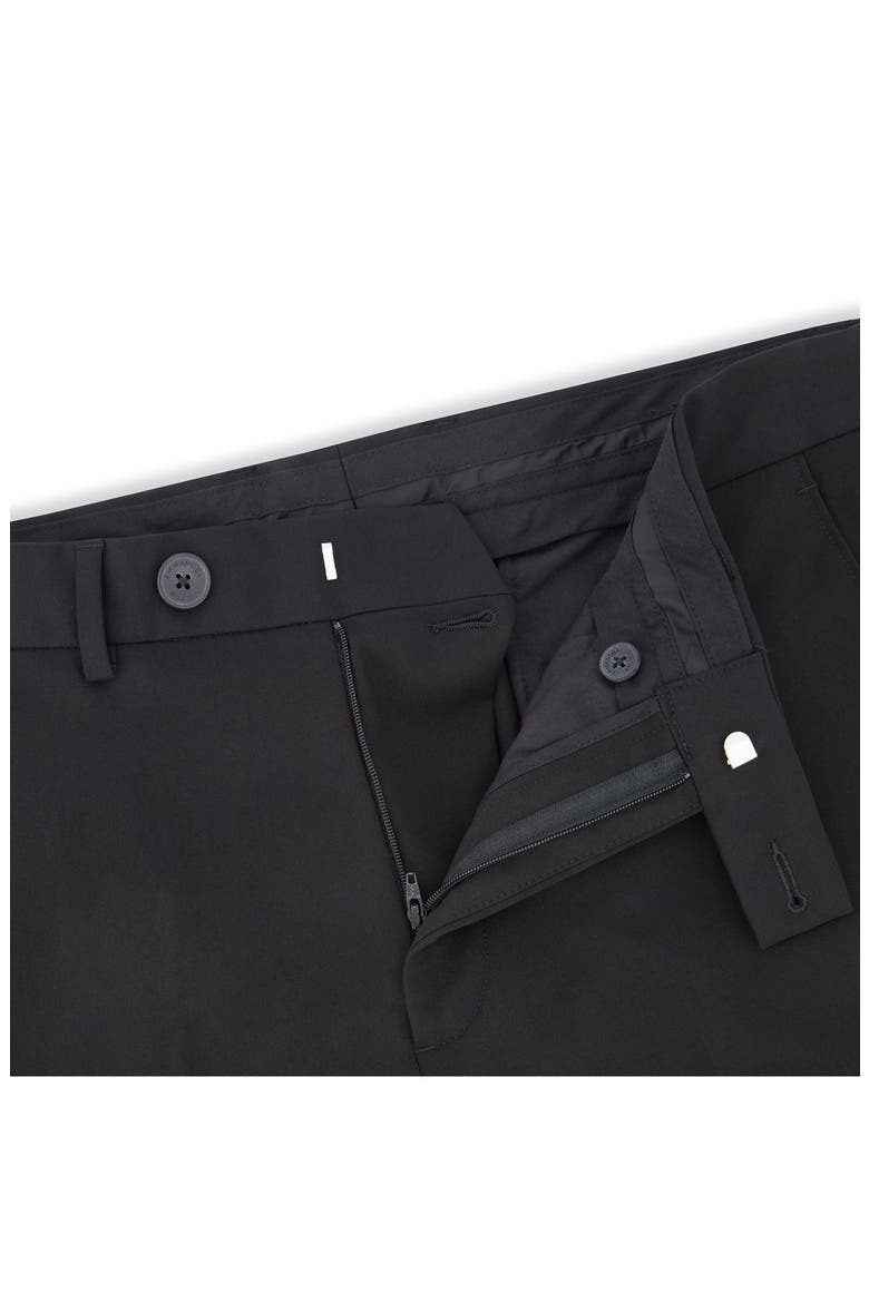Vince Flat Front Stretch Dress Pants, Alternate, color, BLACK