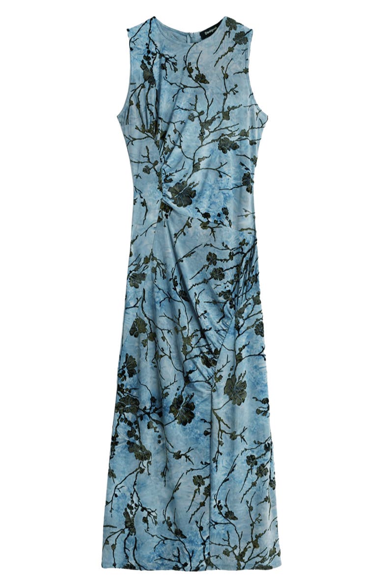 Desigual Floral Print Sleeveless Dress, Alternate, color, Blue