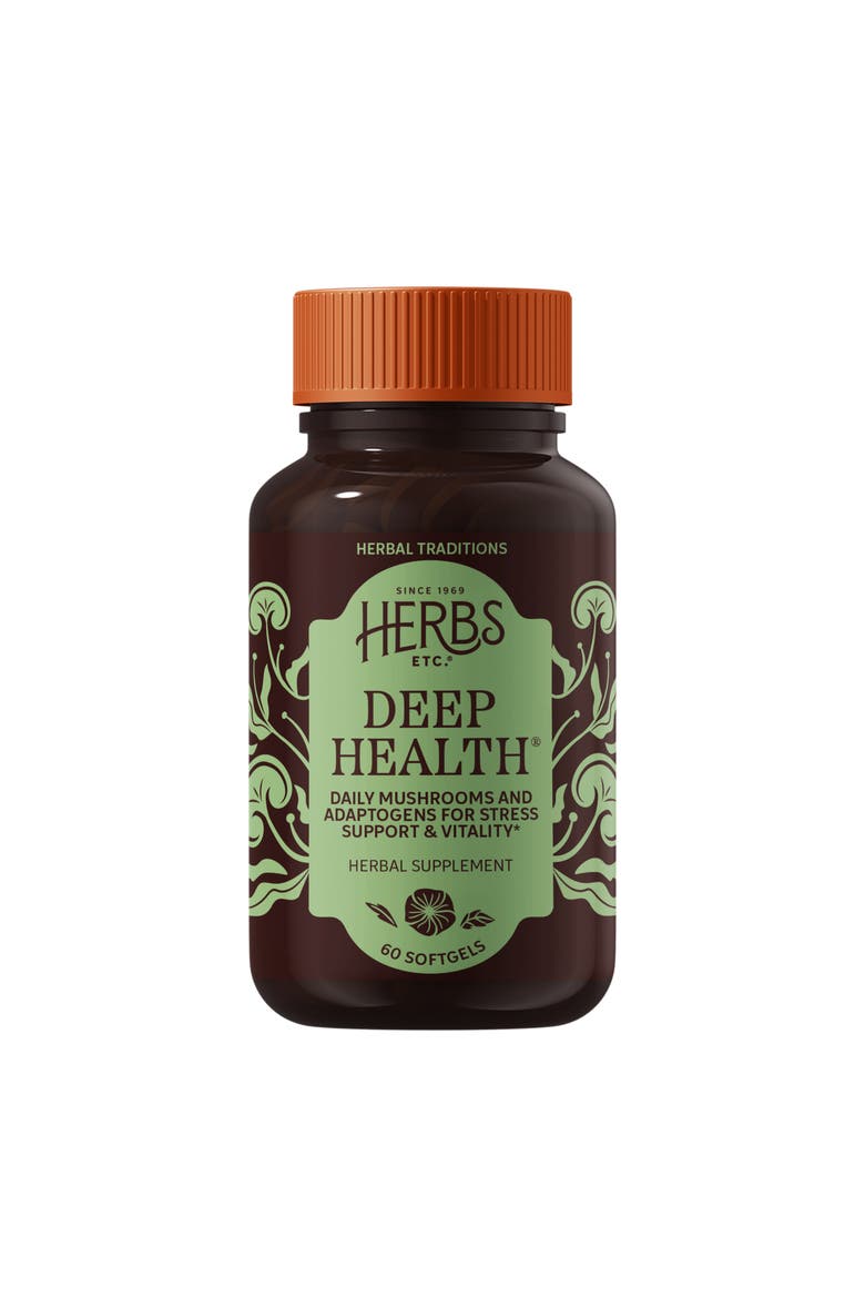 Deep Health - Daily Use Adaptogen Supplement - Aids Immune Health & Energy - with Reishi Mushroom - 60 Softgels, Main, color, No Color