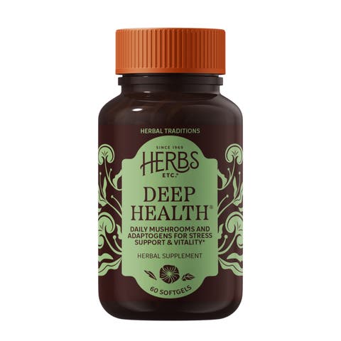 Deep Health - Daily Use Adaptogen Supplement - Aids Immune Health & Energy - with Reishi Mushroom - 60 Softgels (60 Servings)