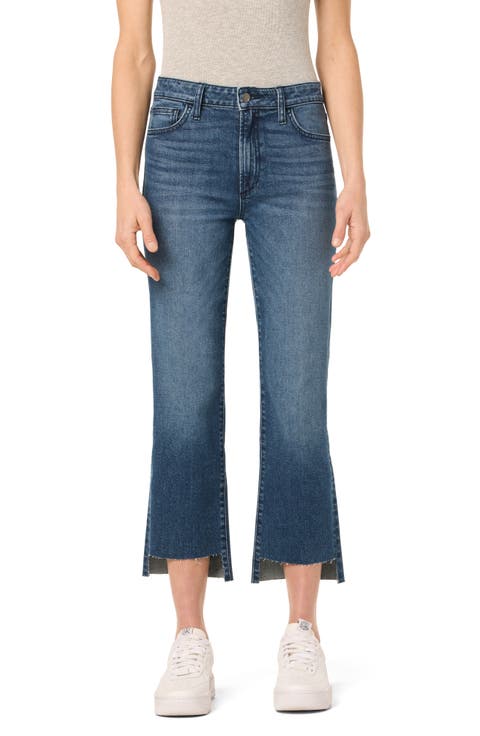 High Waist Ankle Crop Bootcut Jeans