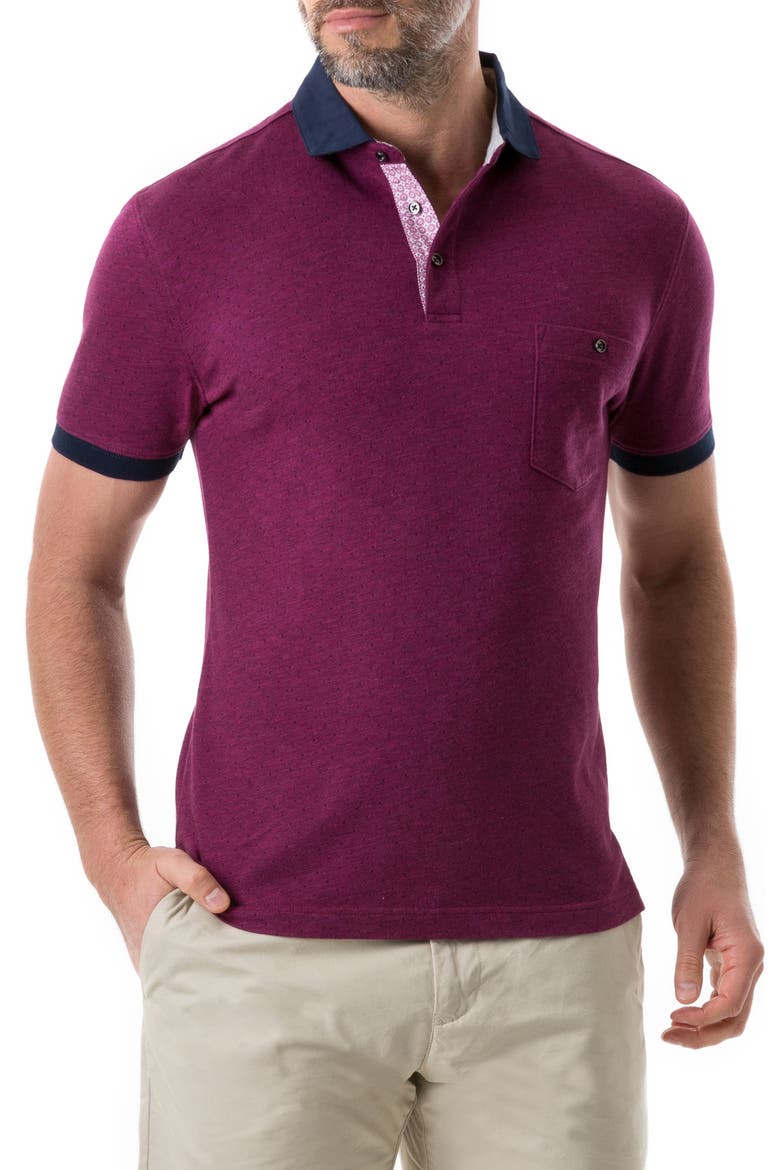 Gap Road Jacquard Polo, Main, color, CERISE
