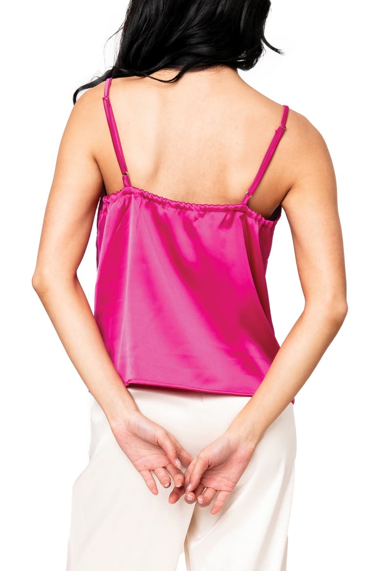 Satin Camisole, Alternate, color, FUCHSIA