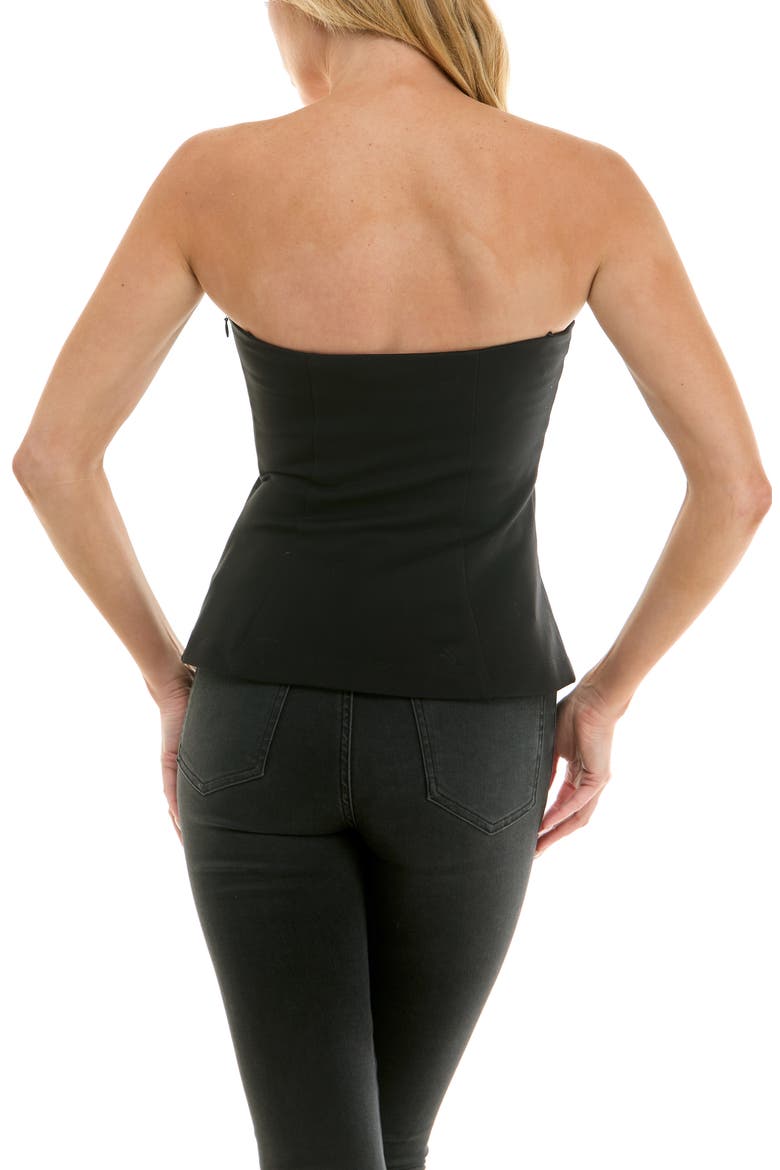 Peplum Tube Top, Alternate, color, BLACK