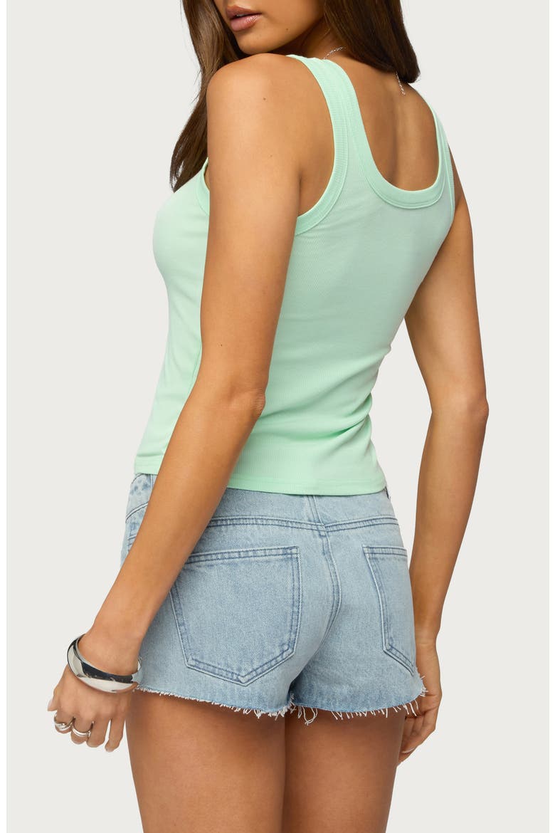 Star Rhinestone Ribbed Tank Top, Alternate, color, MINT