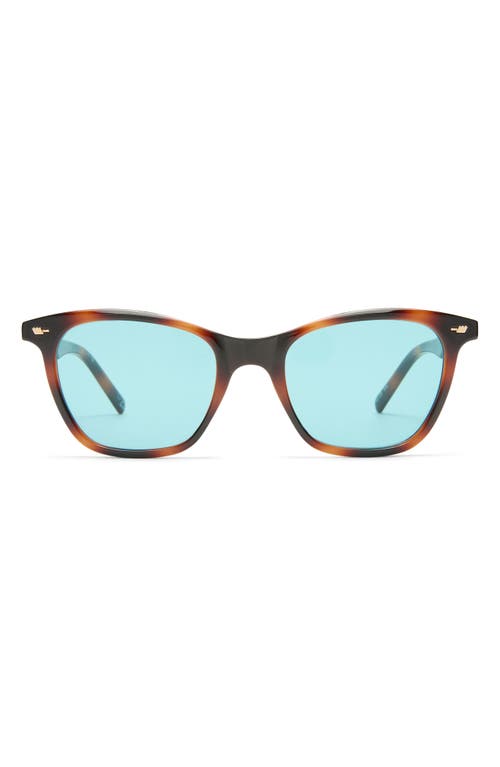 Le Specs Nonsensical 52mm D-frame Sunglasses In Dark Tort/aqua Blue Mono