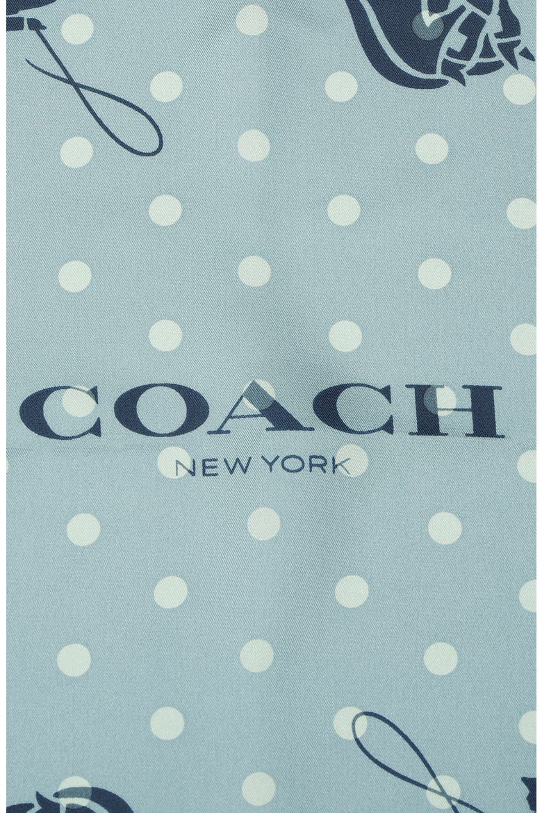 Horse & Carriage Polka Dot Silk Square Scarf, Alternate, color, BLUEBELL/ DEEP BLUE