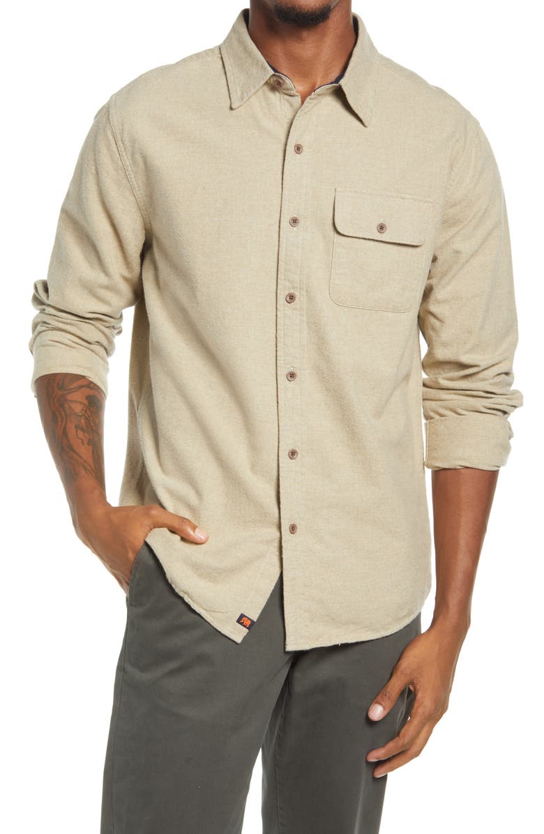 The Normal Brand Cotton Chamois Button-Up Shirt, Main, color, 