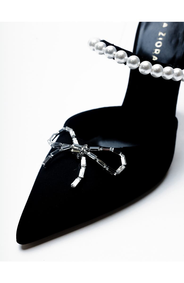 Zena Ziora Philippa 100 Pearl Stiletto Mule, Alternate, color, Black