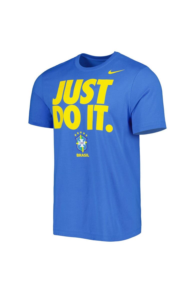 Men's Nike Blue Brazil National Team Just Do It T-Shirt, Alternate, color, Blue