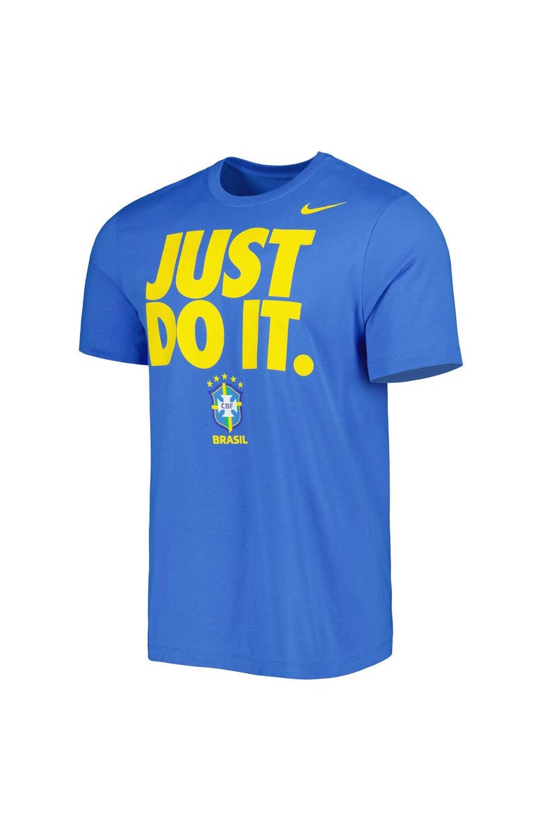 Nike Men's Nike Blue Brazil National Team Just Do It T-Shirt, Alternate, color, 