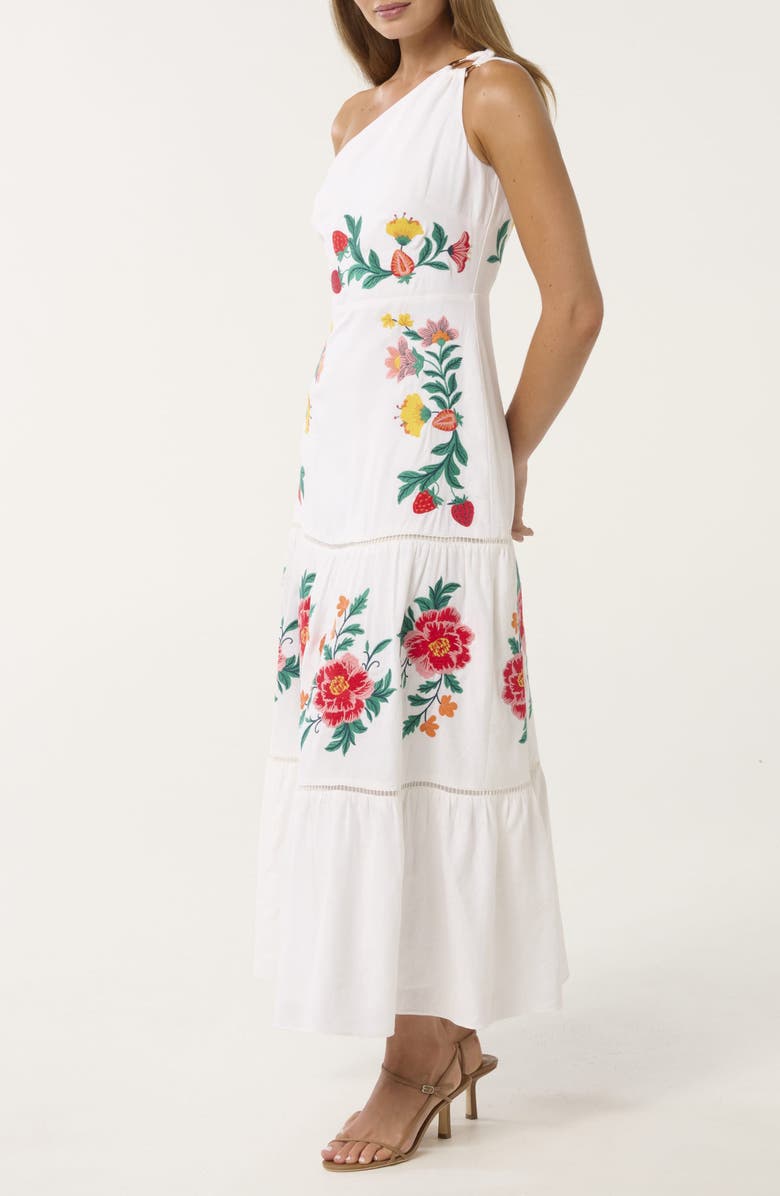 Ever New Ollie One Shoulder Floral Embroidery Dress, Alternate, color, Livia Floral