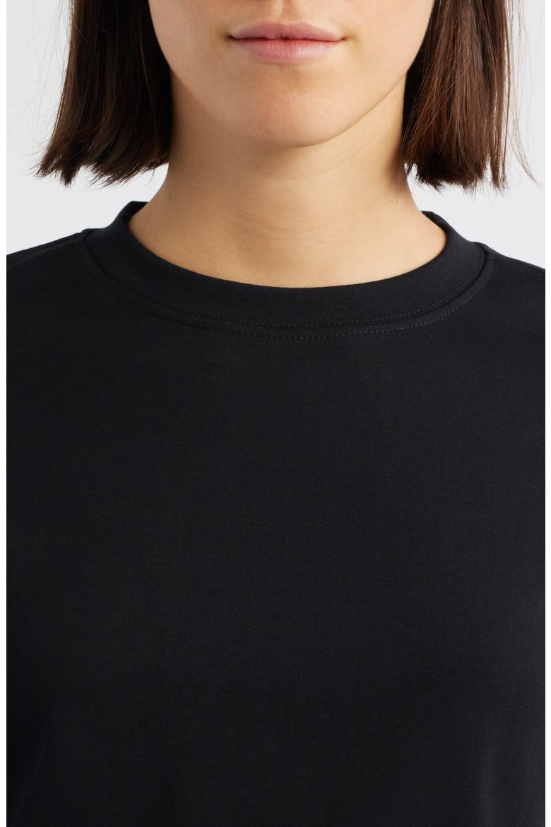 Cotton Crewneck T-Shirt, Alternate, color, BLACK