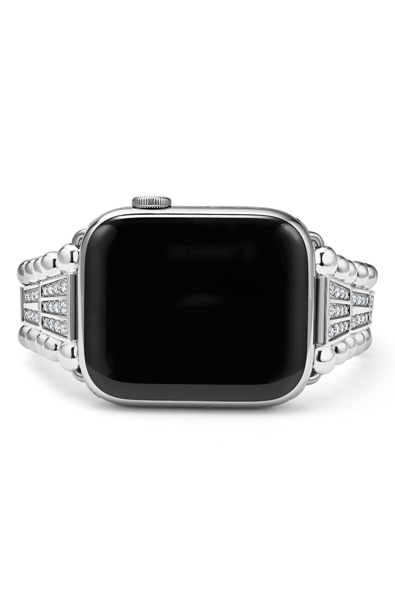 LAGOS Smart Caviar 20mm Diamond Apple Watch<sup>®</sup> Watchband, Alternate, color,