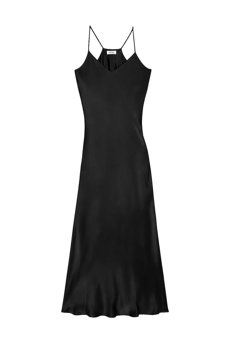 Viscose Slip Dress, Alternate, color, Black