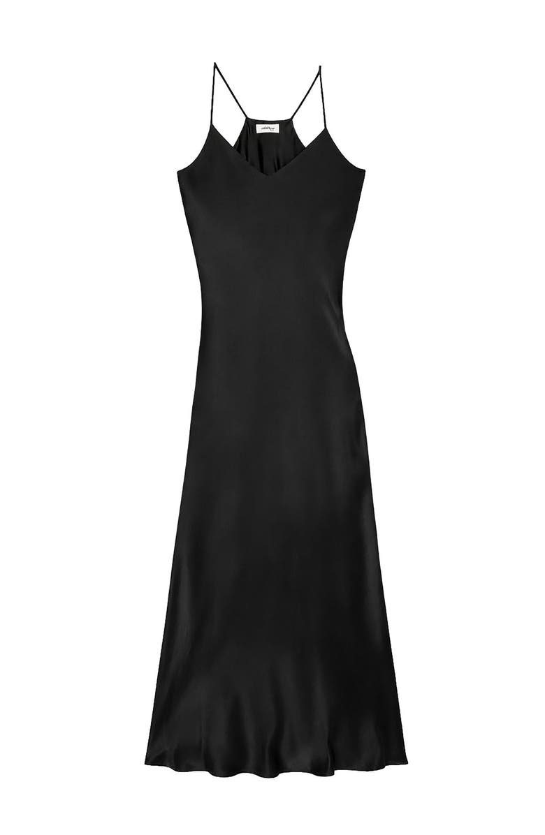 ottod'Ame Viscose Slip Dress, Alternate, color, Black