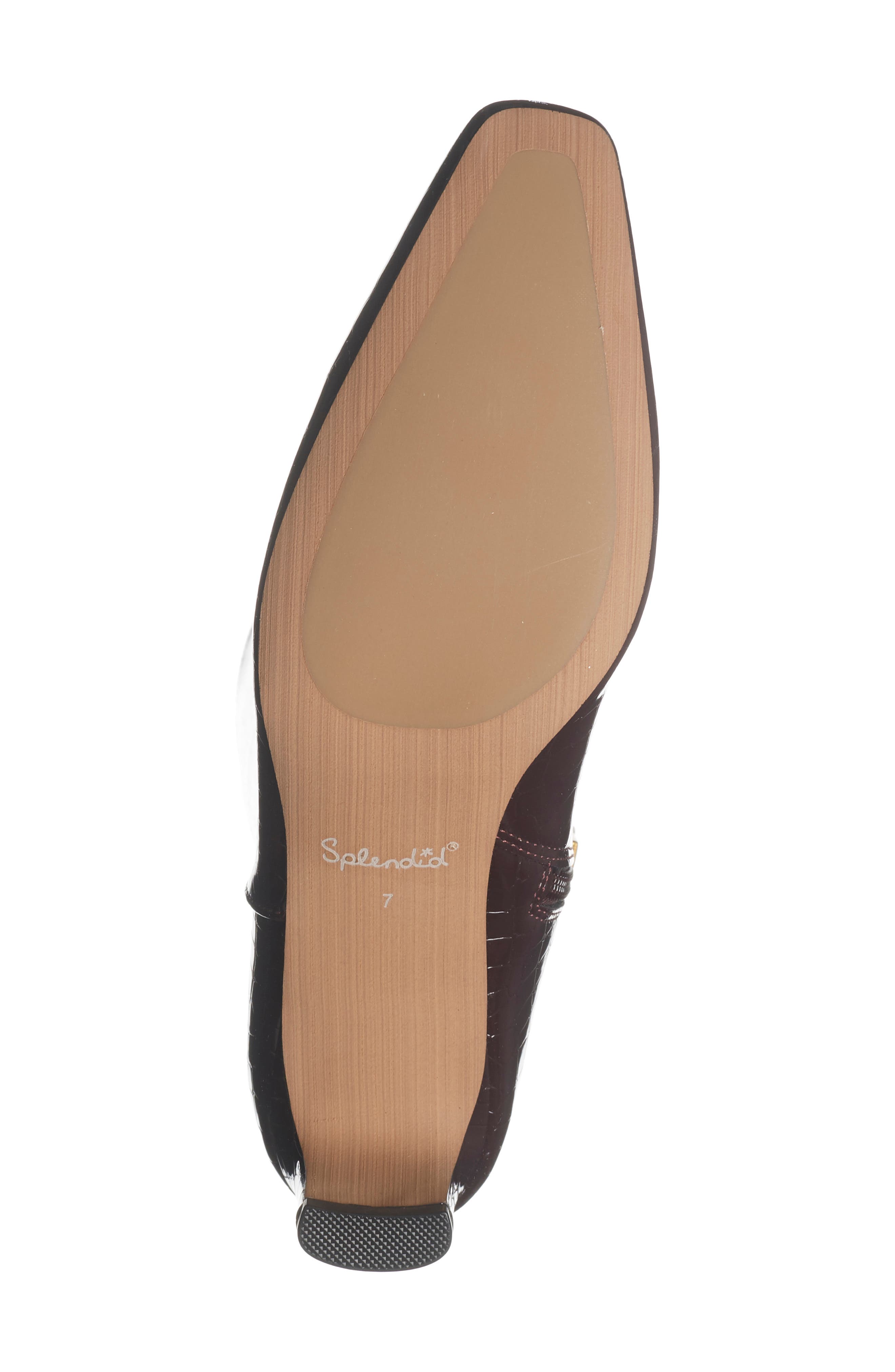 Splendid Jett Knee High Boot, Alternate, color, Black Cherry Croco