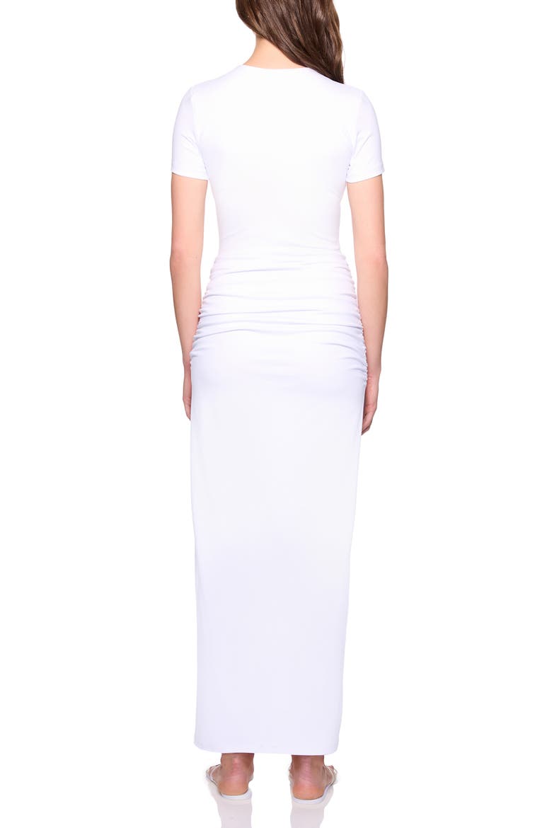 Gathered Leg Slit Maxi Dress, Alternate, color, SUGAR