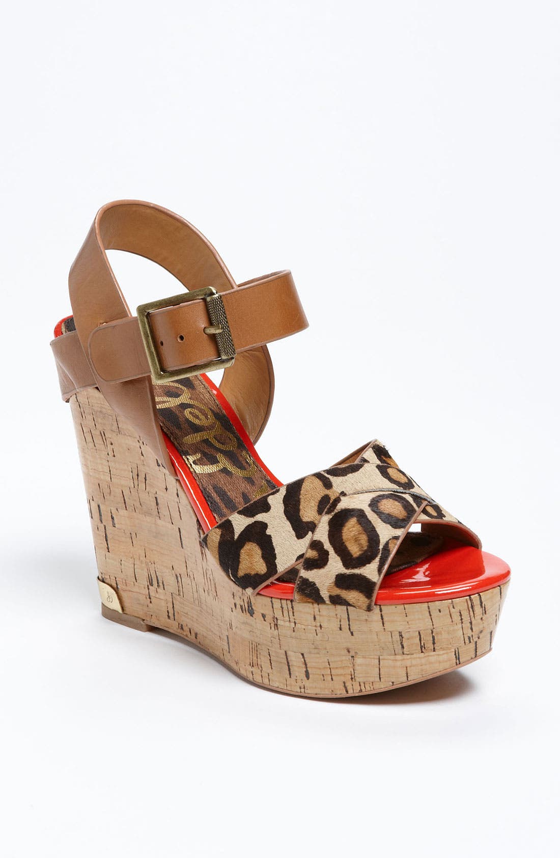 'Sasha' Wedge Sandal, Main, color, NEW NUDE LEOPARD BRAHMA