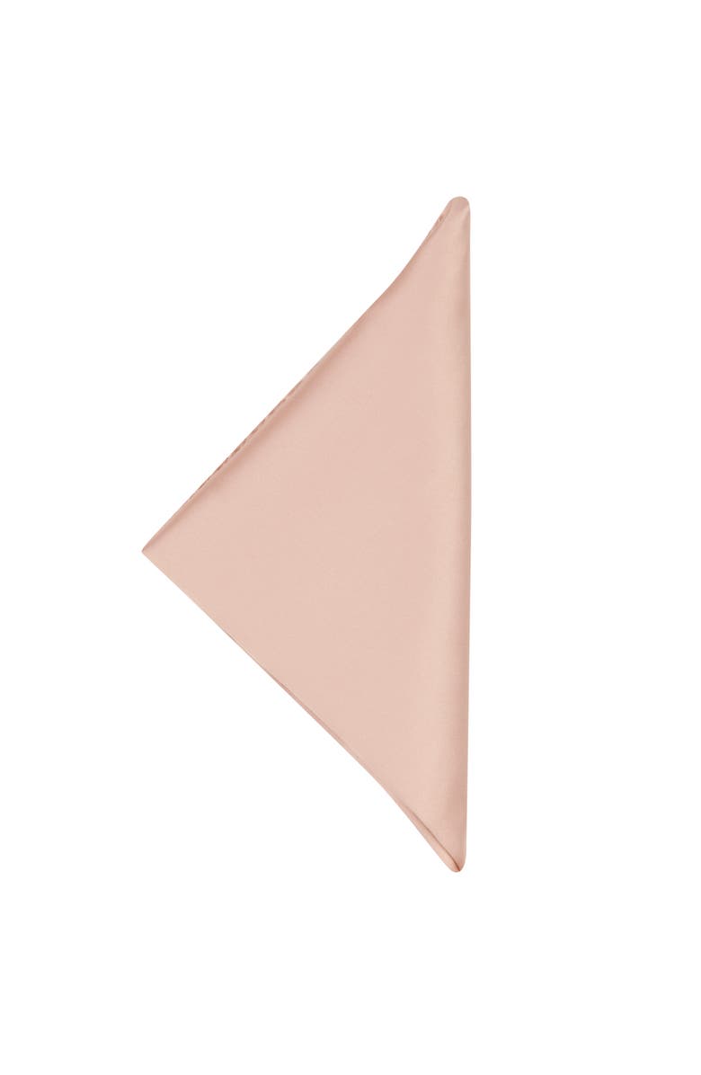Brooklyn Brigade Men's Solid Satin Pocket Square, Alternate, color, Pale Blush