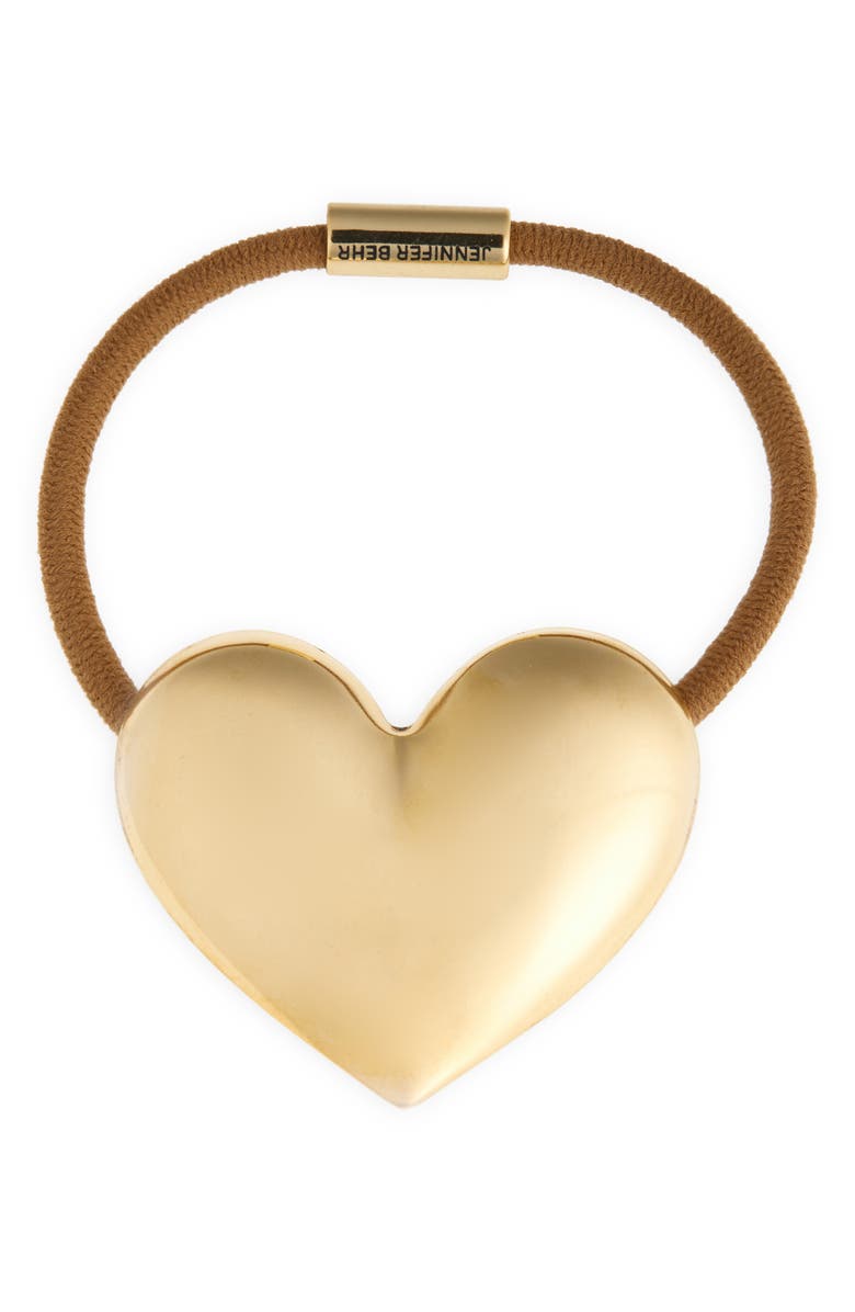 Jennifer Behr Hart Ponytail Holder, Main, color, Gold
