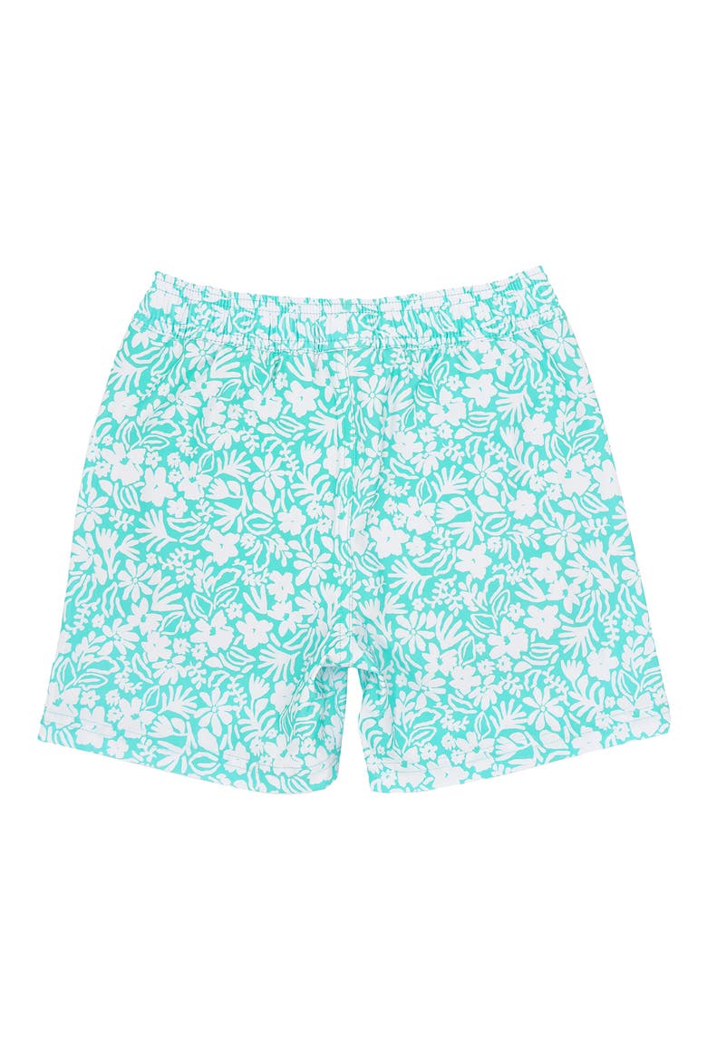 Kids' Sea Ya Floral Volley Swim Trunks, Alternate, color, POOL BLUE
