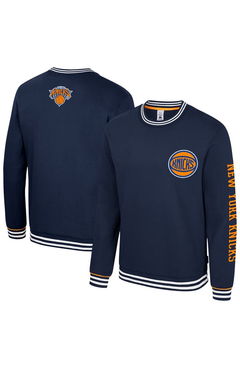 Stadium Essentials Unisex Stadium Essentials Navy New York Knicks Half-Time 2 Pullover Sweatshirt, Alternate, color, 
