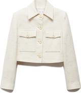 MANGO Patch Pocket Tweed Jacket