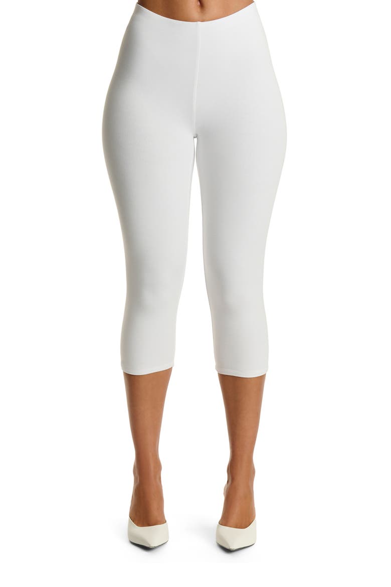 Smooth Sculpt Crop Leggings, Main, color, WHITE
