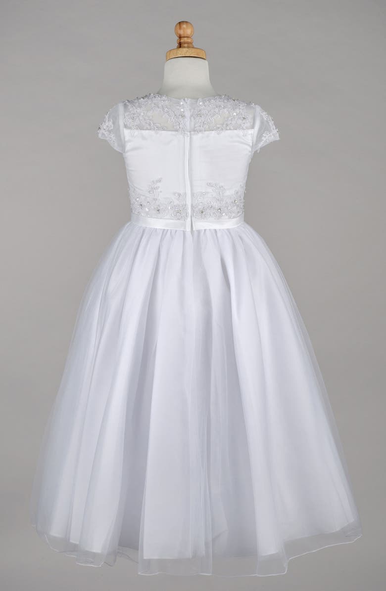 Lauren Marie Beaded Lace Bodice First Communion Dress, Alternate, color, 