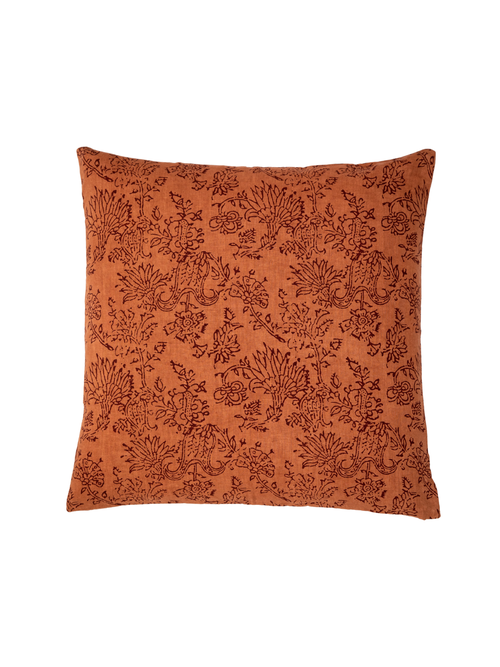 Alamwar Anjali Cinnamon/clay Decorative Pillow Cover In Cinnamon/clay