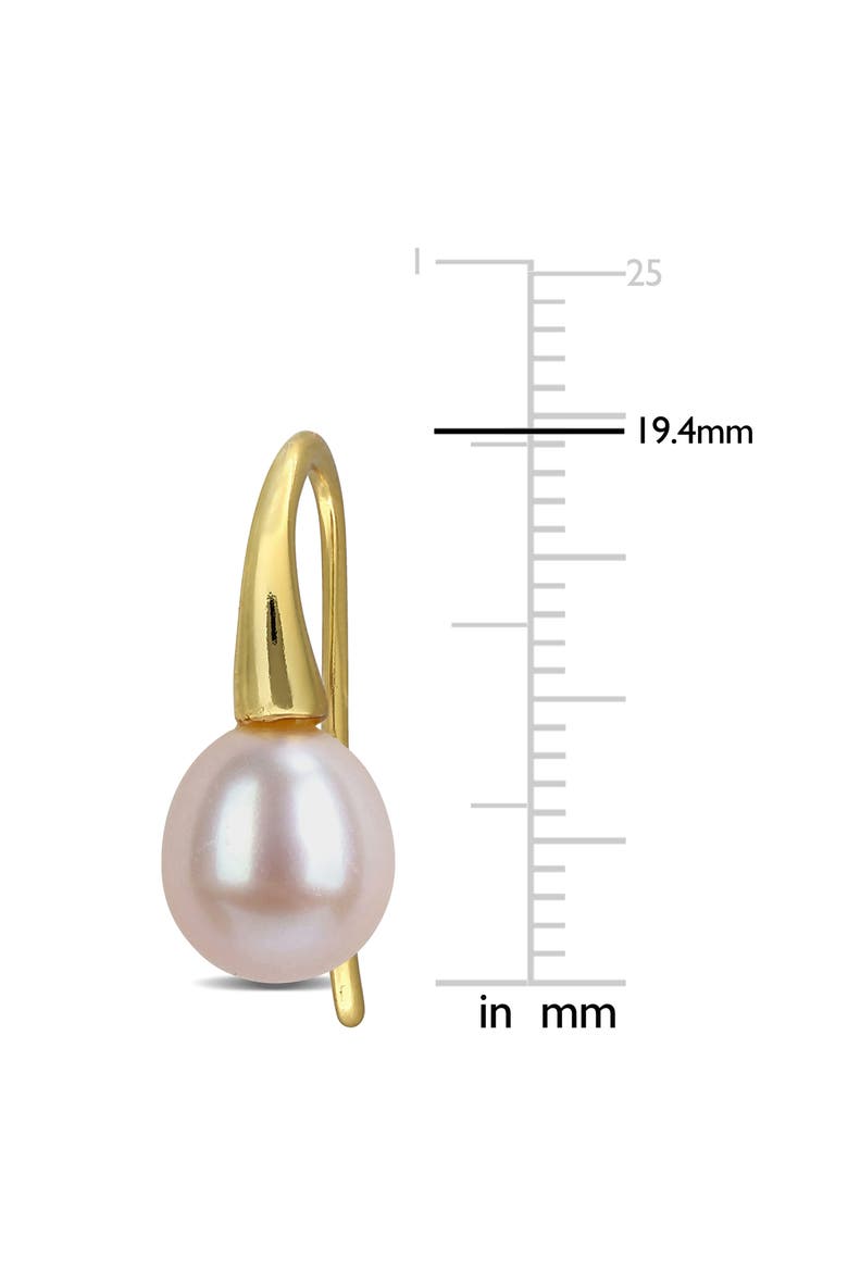 Cultured Freshwater Pearl Drop Earrings, Alternate, color, PINK